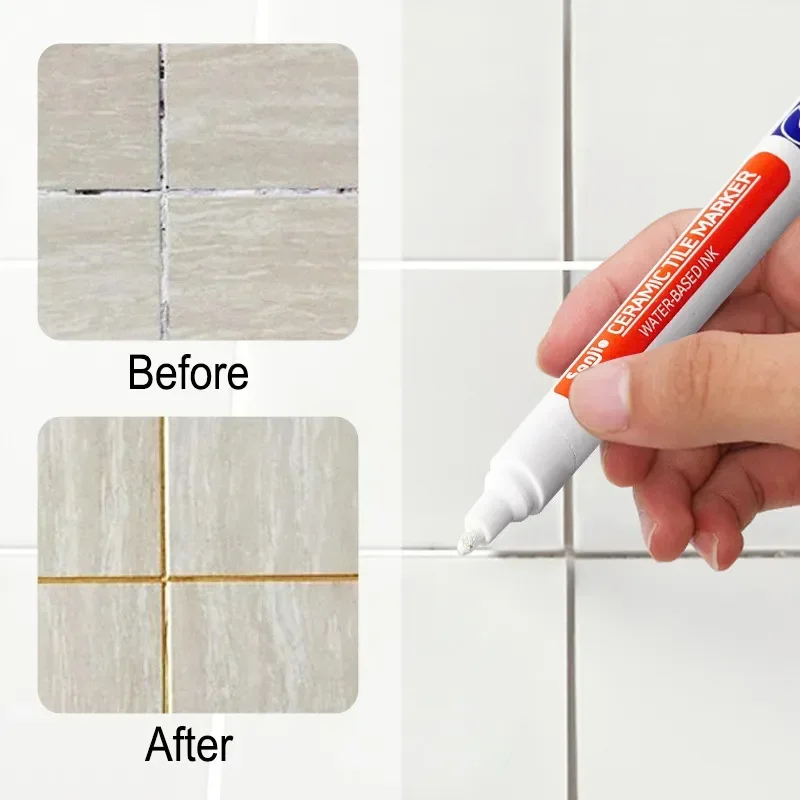 Tile Grout Repair - Marqueur de carrelage imperméable blanc 12
